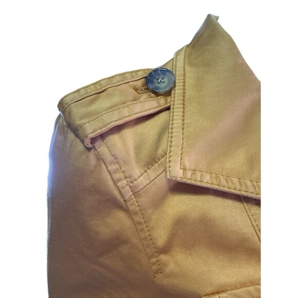 WHITE HOUSE BLACK MARKET Aura Band Jacket Size: 4 EUC Fall Mustard Boho Military - Picture 4 of 9